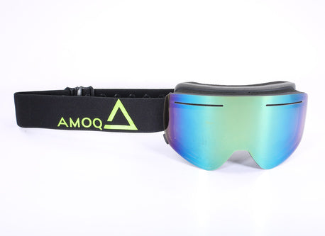 Ochelari Snow AMOQ Vision Snow Goggles Black-HiVis - Gold Mirror