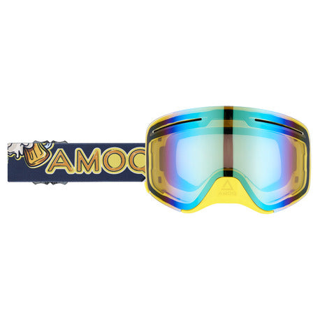 Ochelari Snow AMOQ Vision Vent+ Magnetic Goggles Beer - Gold Mirror