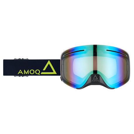 Ochelari Snow AMOQ Vision Vent+ Magnetic Goggles Black-HiVis - Gold Mirror