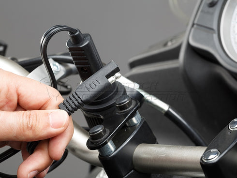 SW-MOTECH SAE to cigar lighter socket connector. Cable 55 cm length. 12 V