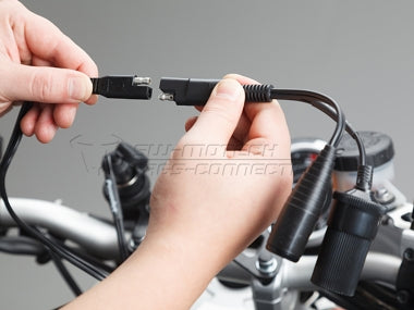 SW-MOTECH Cigarette lighter and DIN power socket for SAE. Y-connection.