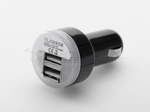 SW-MOTECH Double USB power port for cigarette lighter socket. 12 V. 2,000 mA.
