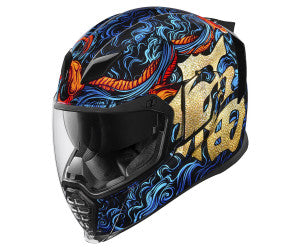 Casca Moto Icon Airflite Good Fortune Blue