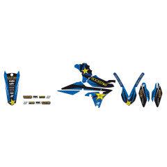 ROCKSTAR ENERGY GRAPHIC KIT BLUE/BLACK/YELLOW Yamaha YZ 02-14