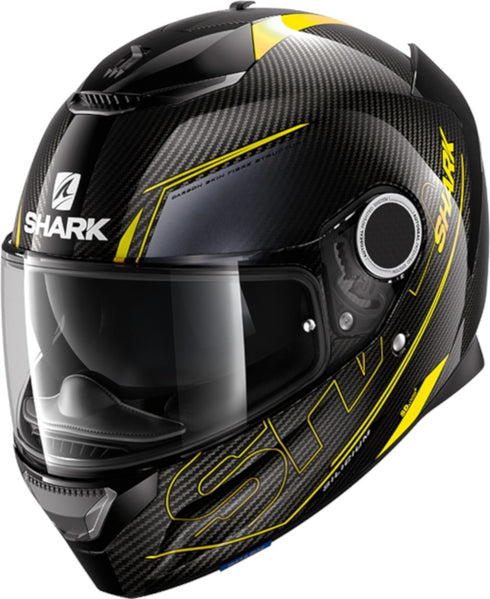 Casca Moto Integrala Shark Spartan Carbon Silicium Black/Yellow