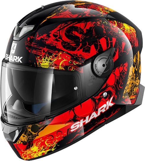 Casca Moto Integrala Shark Skwal 2 Nuk´Hem White LED Red/Black