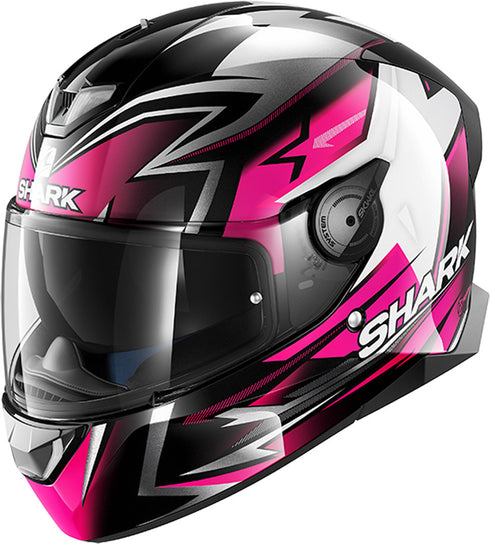 Casca Moto Integrala Shark Skwal 2 Replica Oliveira White LED Pink