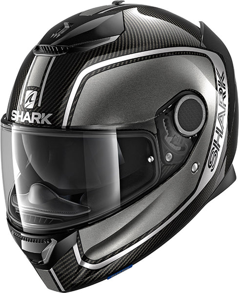 Casca Moto Integrala Shark Spartan Carbon Priona Silver