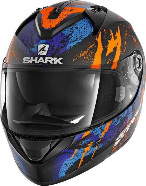 Casca Moto Integrala Shark Ridill Treezy Blue/Orange
