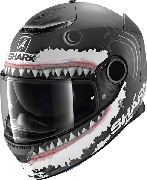 Casca Moto Integrala Shark Spartan Replica Lorenzo White Shark Mat Helmet Gray/White