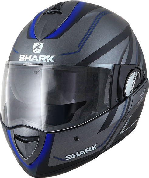 Casca Moto Flip-up Shark Evoline Series 3 Hyrium Gray/Blue