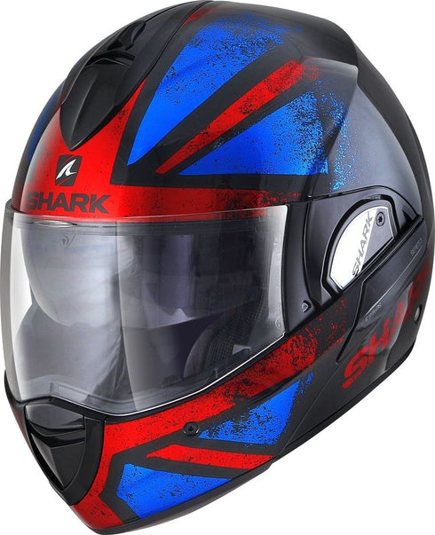 Casca Moto Flip-up Shark Evoline Series 3 Tixer Black/Blue/Red