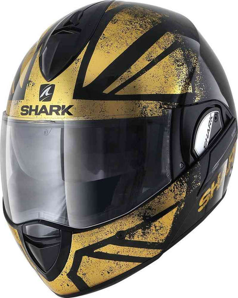 Casca Moto Flip-up Shark Evoline Series 3 Tixer Black/Gold