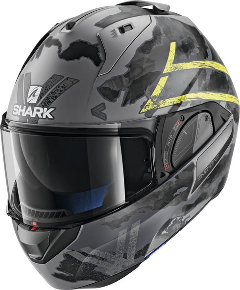 Casca Moto Flip-up Shark Evo-One 2 Skuld Gray/Yellow