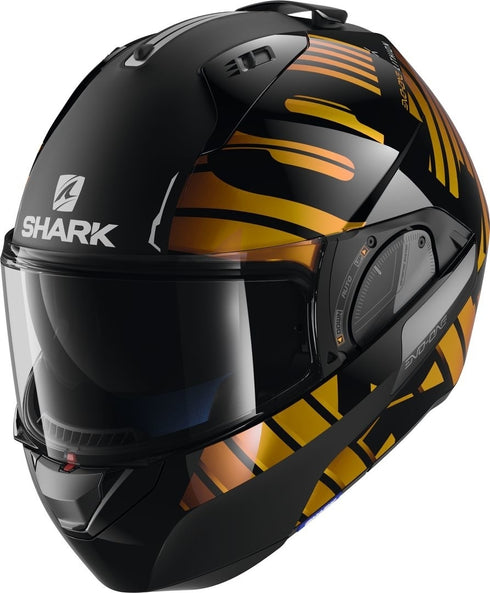 Casca Moto Flip-up Shark Evo-One 2 Lithion Dual Black/Gold