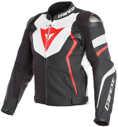 Geaca Moto Piele Dainese Avro 4 Perforated Black/White/Red 2019
