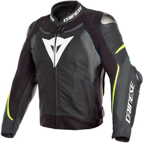 Geaca Moto Piele Dainese Super Speed 3 Black/Gray/Yellow 2019