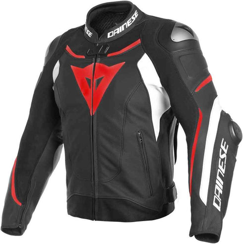 Geaca Moto Piele Dainese Super Speed 3 Black/White/Red 2019