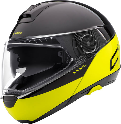 Casca Moto Flip-Up Schuberth C4 Pro Swipe Black/Yellow