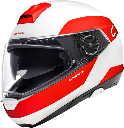 Casca Moto Flip-Up Schuberth C4 Pro Fragment White/Red