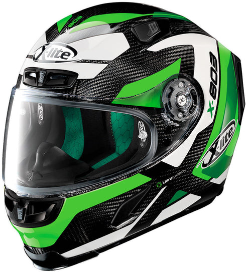 Casca Moto Integrala X-Lite X-lite X-803 Ultra Carbon Mastery Black/Green/White