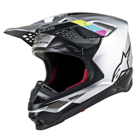Casca Moto Enduro Alpinestars 2020 Supertech M8 Contact Silver