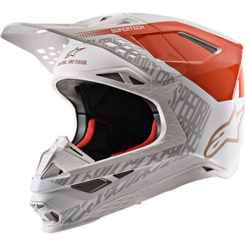 Casca Moto Enduro Alpinestars 2020 Supertech M8 Triple Orange White