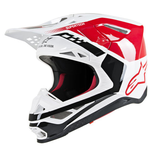 Casca Moto Enduro Alpinestars 2020 Supertech M8 Triple Red White