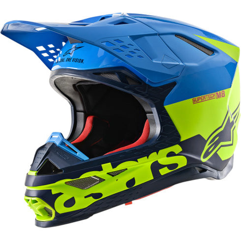 Casca Moto Enduro Alpinestars 2020 Supertech M8 Radium Aqua Yellow