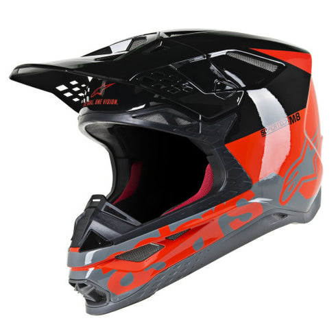 Casca Moto Enduro Alpinestars 2020 Supertech M8 Radium Red Black