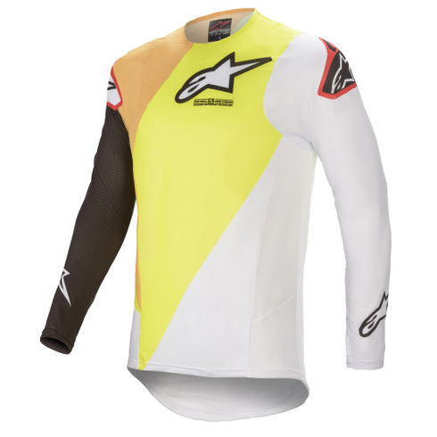 Tricou Enduro Alpinestars 2021 Supertech Blaze Yellow Fluo/White