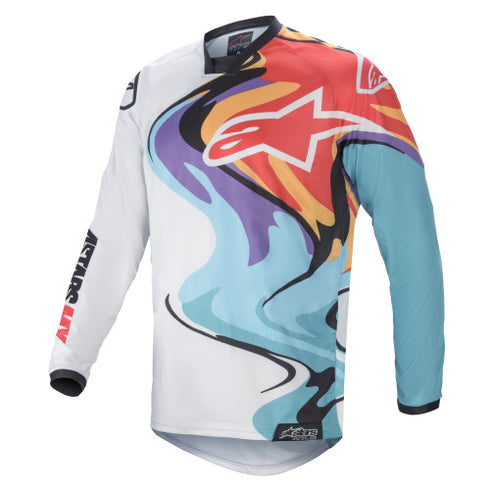 Tricou Enduro Alpinestars 2021 Racer Flagship White Multicolor