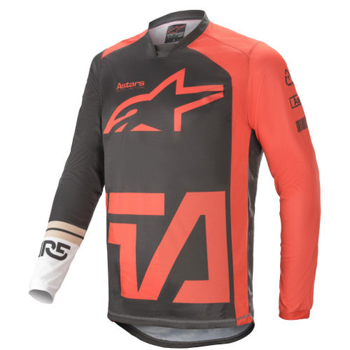Tricou Enduro Alpinestars 2021 Racer Compass Anthracite/Red Fluo