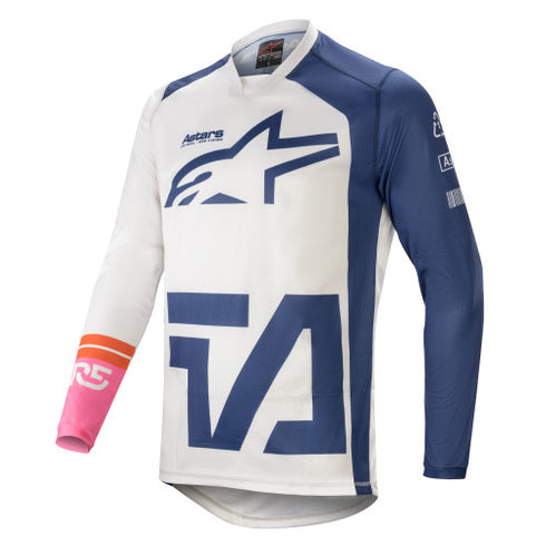 Tricou Enduro Alpinestars 2021 Racer Compass White/Navy Blue