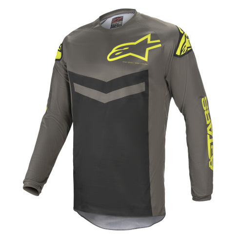 Tricou Enduro Alpinestars 2021 Fluid Speed Dark Gray/Yellow Fluo