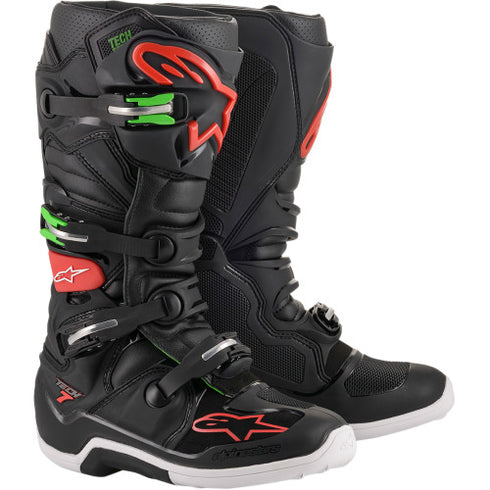 Cizme Moto Alpinestars Tech 7 Black Red Green