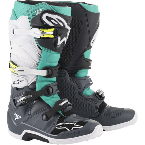 Cizme Moto Alpinestars Tech 7 Gray Teal White