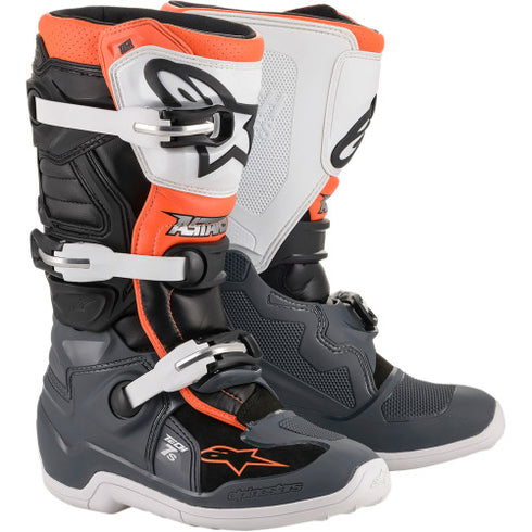 Cizme Moto Junior Alpinestars Tech 7S Black Gray White Orange