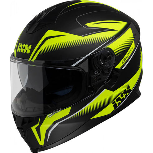 Casca Moto IXS 1100 2.3 BLACK MATT-YELLOW FLUO
