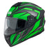 Casca Moto IXS 216 2.1 MATT BLACK-GREEN-WHITE
