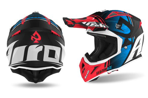 Casca Enduro Airoh Aviator Ace 2 Kybon red/blue gloss
