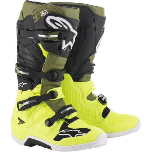 Cizme Moto Alpinestars Tech 7 Yellow Fluo Green