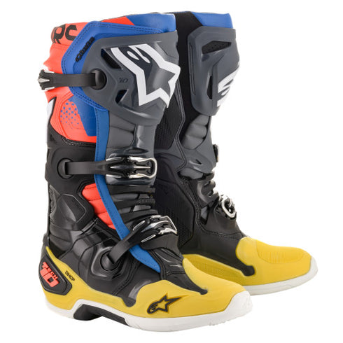 Cizme Moto Alpinestars Tech 10 Black Yellow Blue