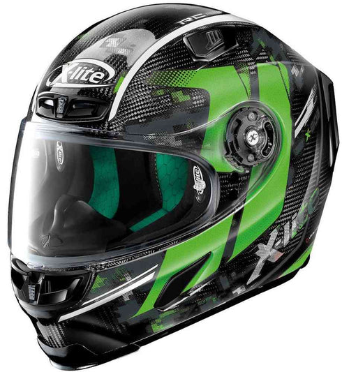 Casca Moto Integrala X-Lite X-803 Ultra Carbon Provocator Black/Green