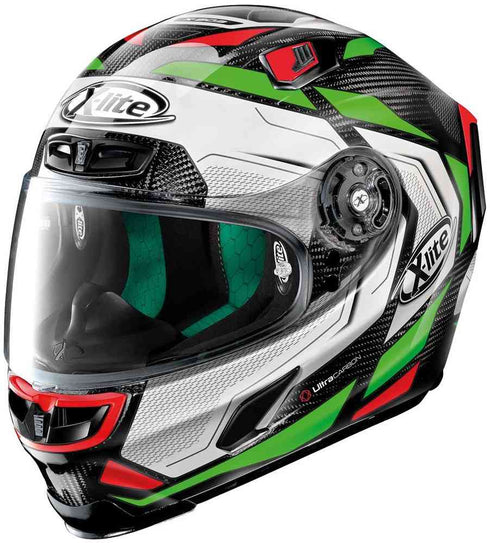 Casca Moto Integrala X-Lite X-803 Ultra Carbon Caesar Red/Green