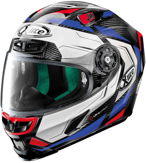 Casca Moto Integrala X-Lite X-803 Ultra Carbon Caesar Blue/Red
