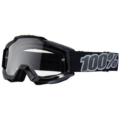 100% Accuri Goggle Pure Black Frame/Clear Lens