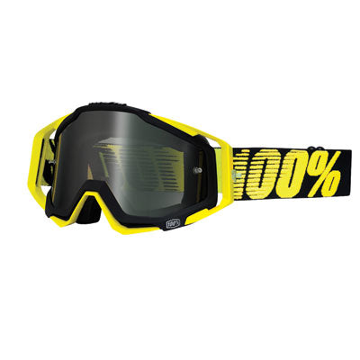 100% Racecraft Goggle Black/Yellow Frame/Smoke Lens