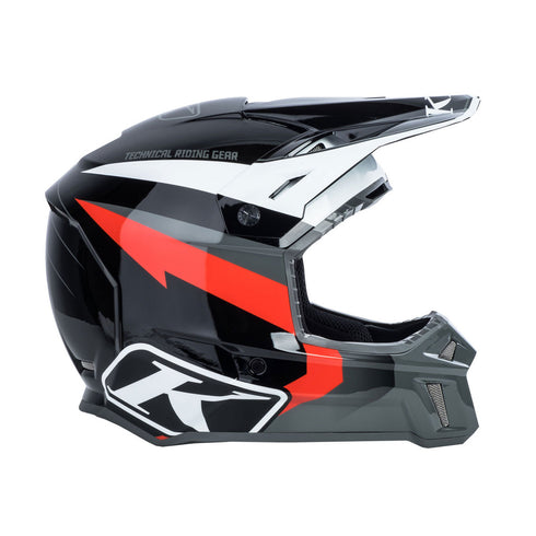 KLIM F3 HELMET RED LIGHTNING ECE/DOT